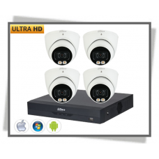 HDCVI Dahua 5mp Ultra Hd Videoovervågning Eyeball Kamera Sæt 4